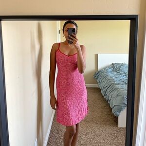 ESPRIT red floral midi dress